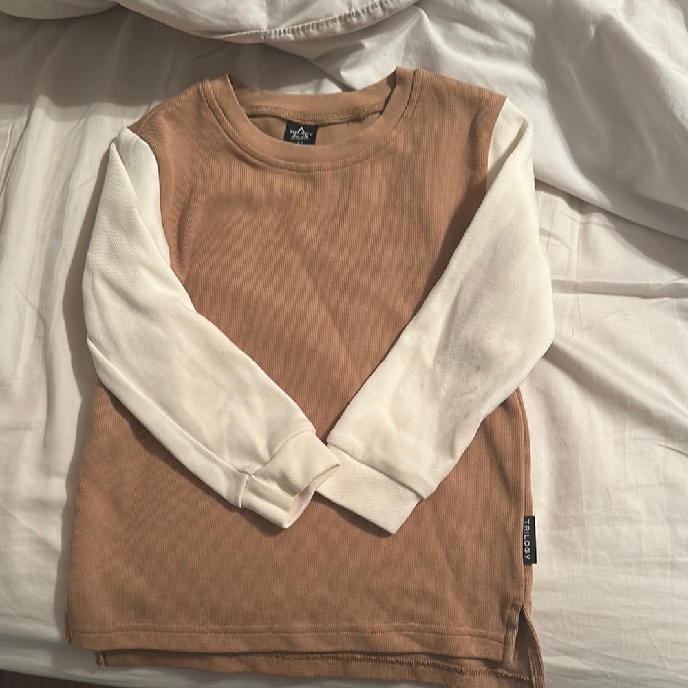 Two-Tone Trilogy ribbed Long Sleeve Kids Shirt